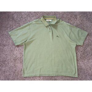 TOMMY BAHAMA Mens GreenPolo Shirt Supima Cotton Golf Marlin Logo XXL Casual Prep